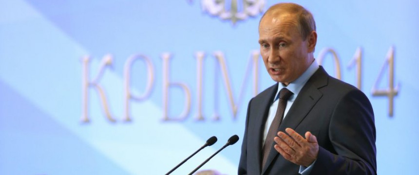 Rußlands Präsident Wladimir Putin am Donnerstag auf der Krim: Gas soll künftig in Rubel abgerechnet werden Foto: picture alliance/dpa