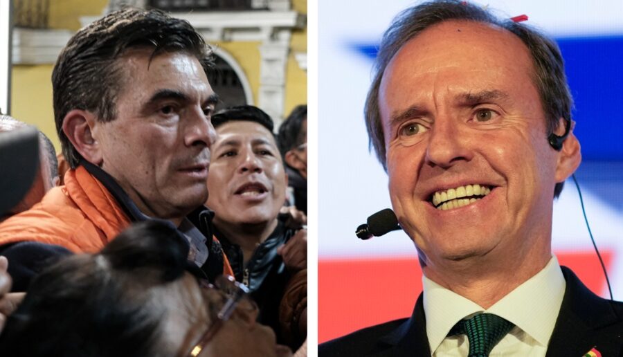 Ziehen in Bolivien in die Stichwahl ein: Christdemokrat Rodrigo Paz Pereira (links) und der libertäre Jorge „Tuto“ Quiroga.