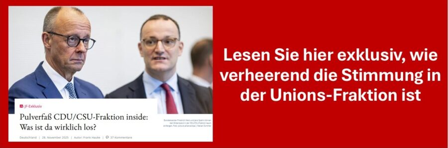Verheerende Stimmung in der CDU/CSU-Fraktion