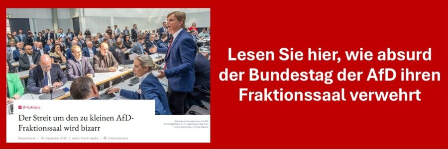 Kampf der AfD um einen größeren Fraktionssaal.