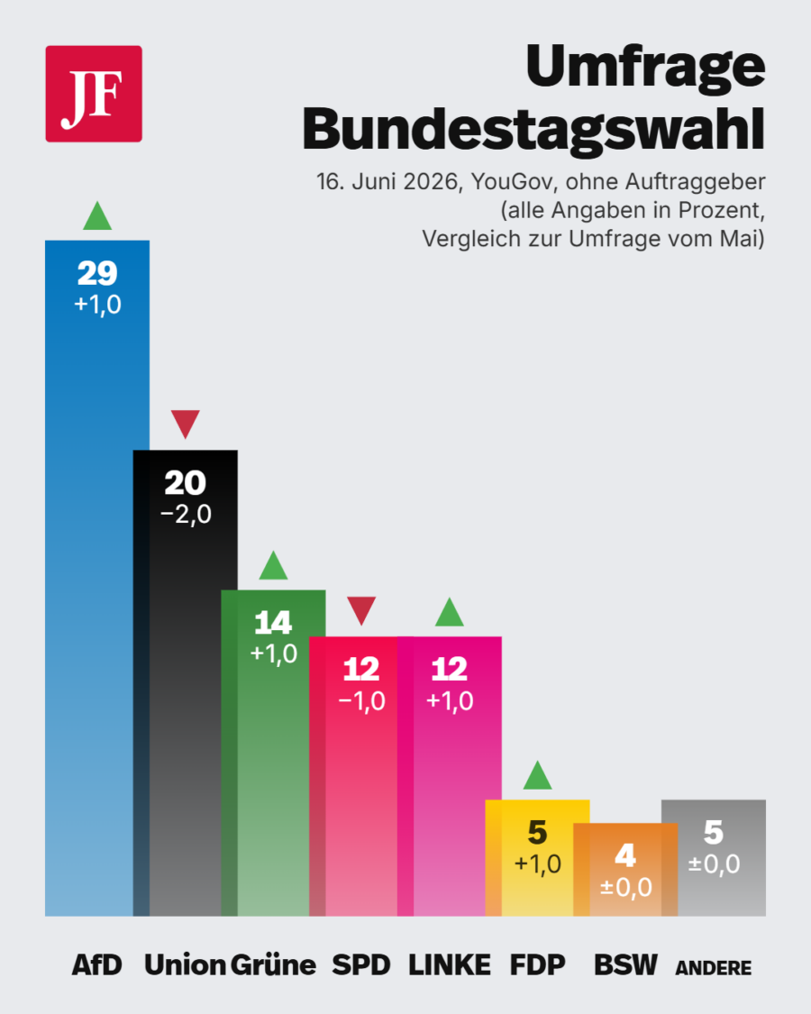 Yougov-Umfrage: AfD mit großem Vorsprung