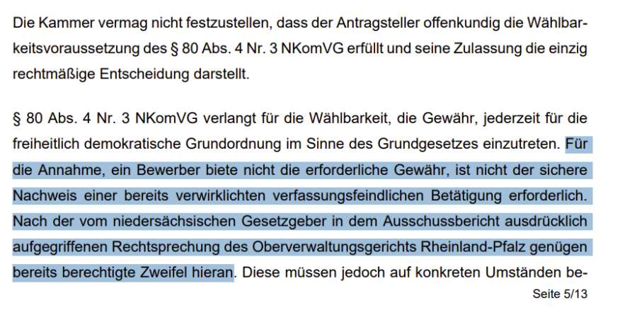 Screenshot aus dem Beschluss, der der JF vorliegt. Quelle: JF