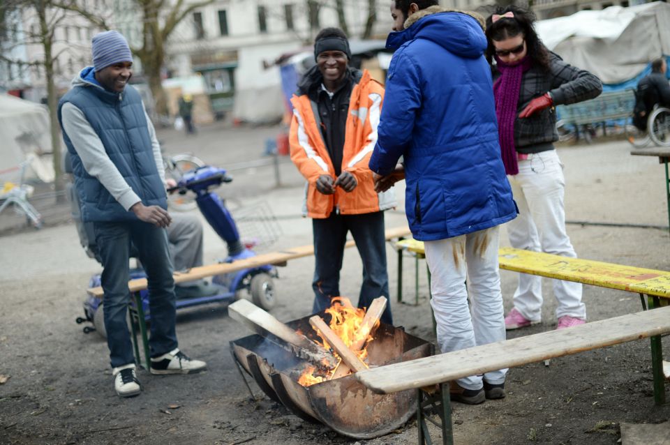Asylbewerber auf dem Oranienplatz