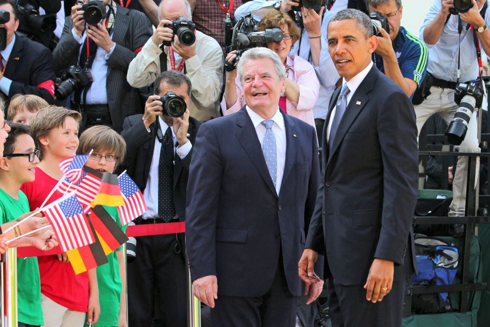 Bundespräsident Joachim Gauck mit US-Präsident Barack Obama