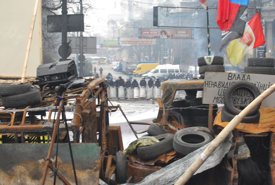 Barrikaden in Kiew
