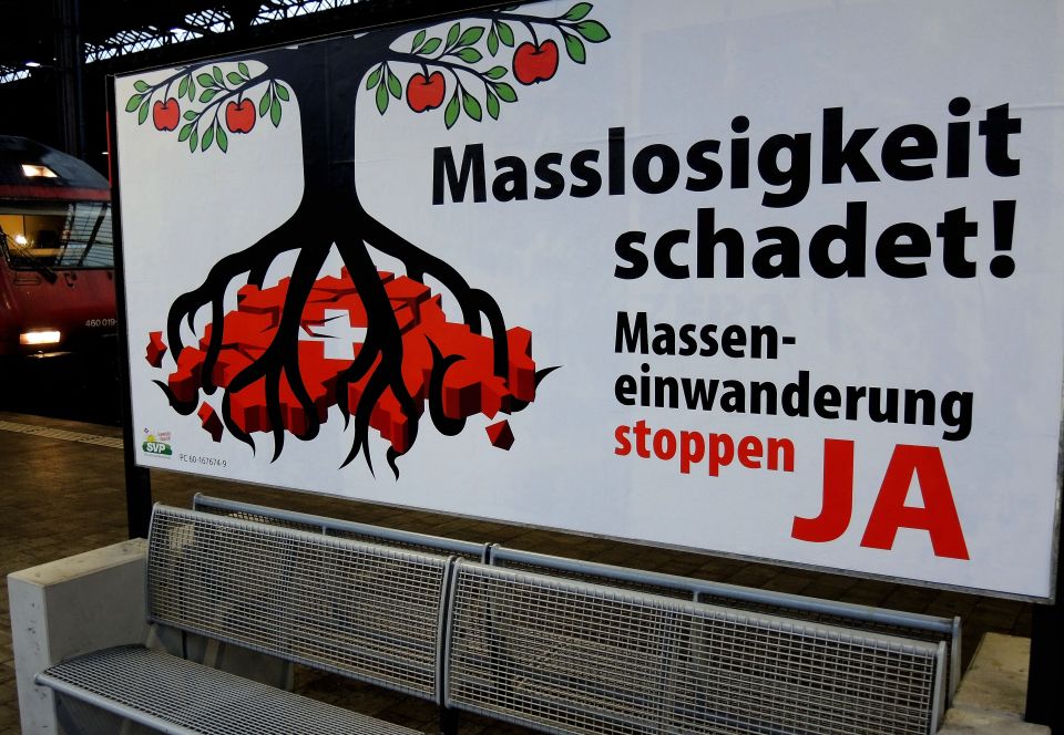 Plakat gegen Masseneinwanderung