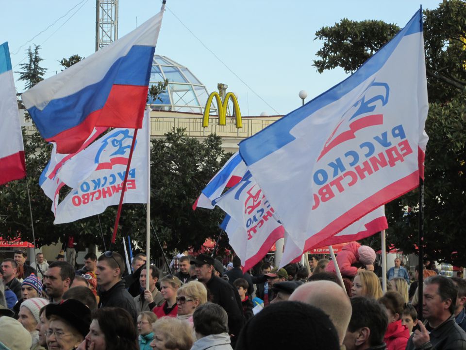 Anti-Maidan-Kundgebung in Jalta