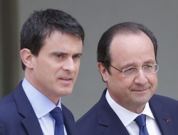 Der neue Premier Valls mit Präsident Hollande: Die vorletzte Patrone Foto: picture alliance / AP Images
