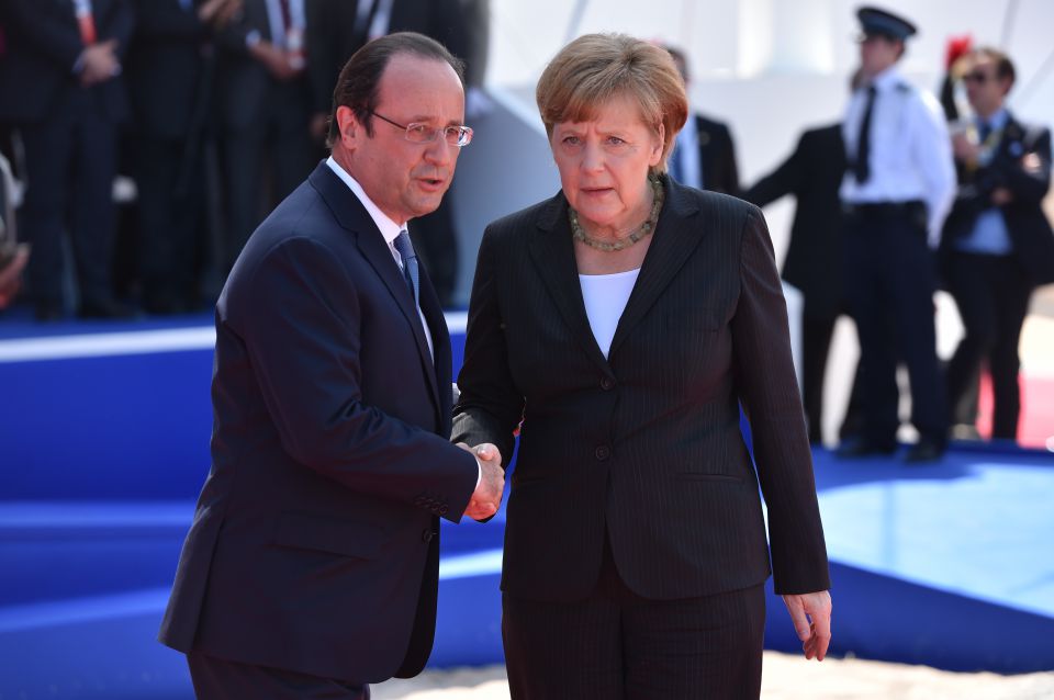 Françoise Hollande und Angela Merkel
