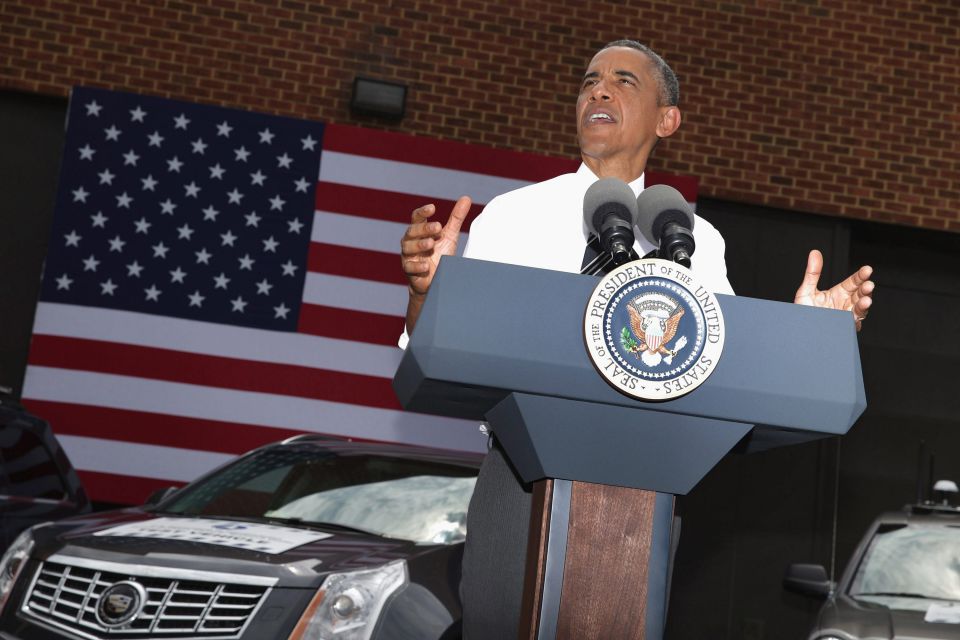 Barack Obama bei einer Rede vor US-Beamten in Virginia (15. Juli 2014)