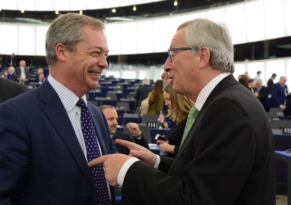 Nigel Farage und Jean-Claude Juncker