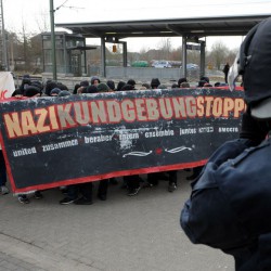 Linksextremisten demonstrieren gegen Gedenken an Daniel S. Foto: dpa