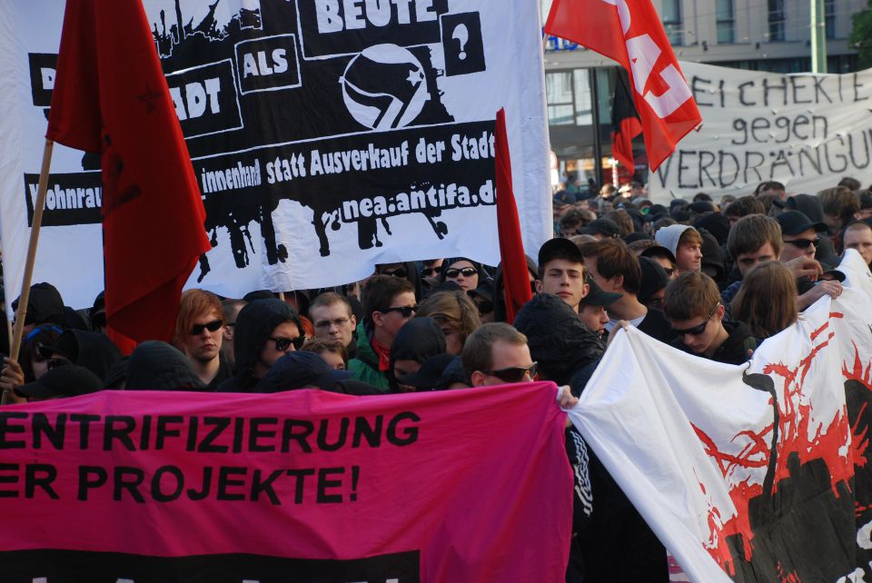 Linksextreme Demonstration in Berlin