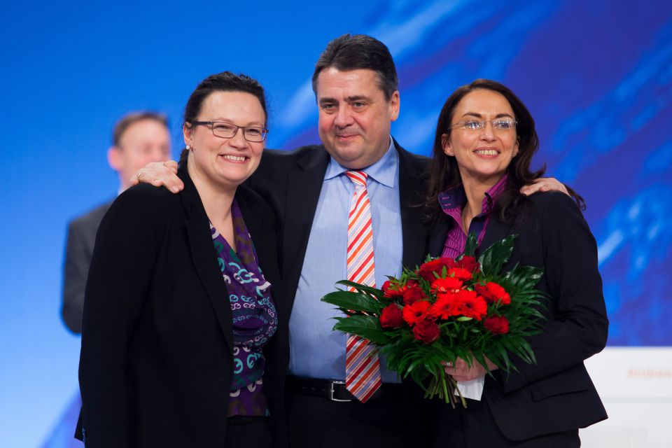 Andrea Nahles, Sigmar Gabriel, Yasmin Fahimi