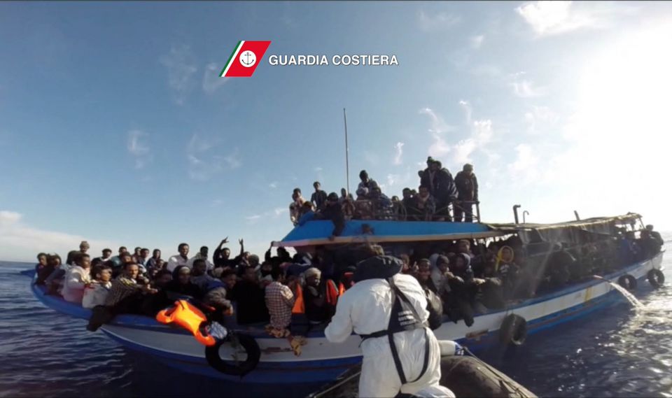 Flüchtlingsboot von Lampedusa