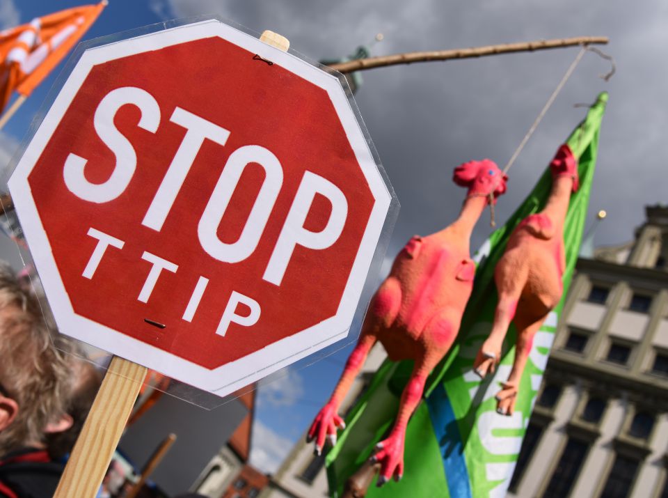 Demonstration gegen TTIP