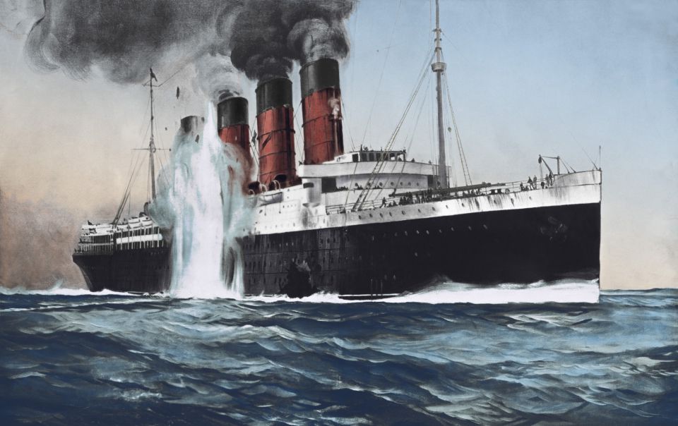Torpedierung der Lusitania (Zeichnung)