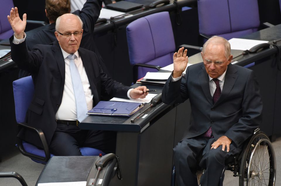 Volker Kauder (l) und Wolfgang Schäuble