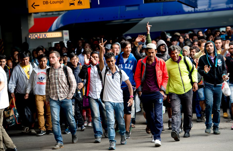 Flüchtlinge am Münchener Hauptbahnhof