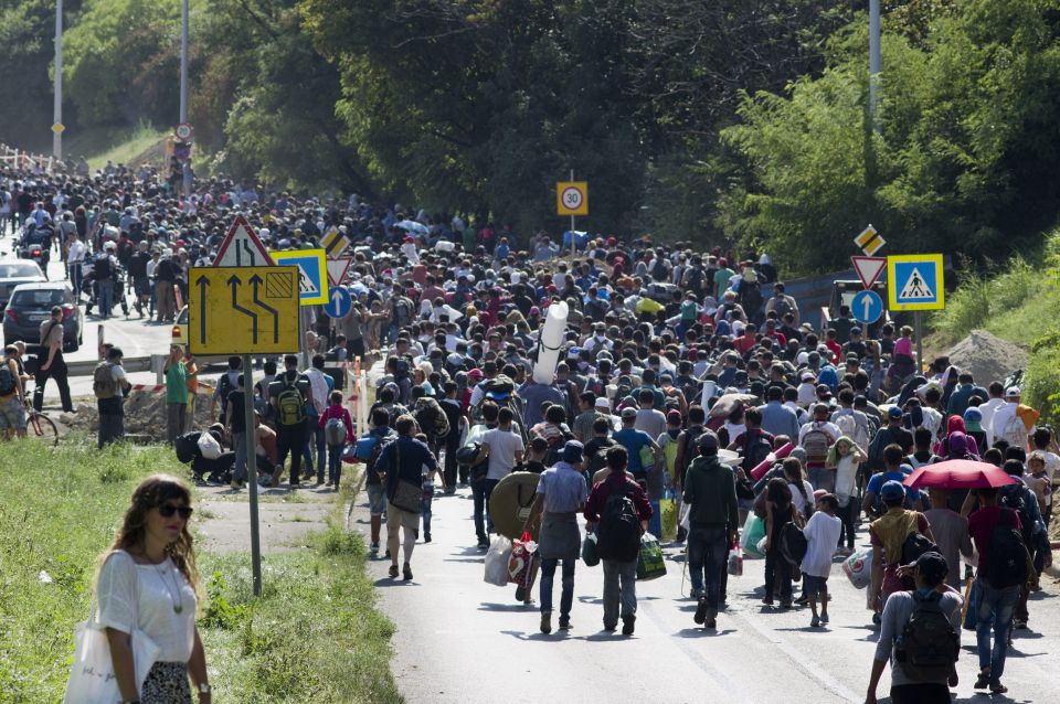 Asylsuchende in Ungarn auf dem Weg in den Westen