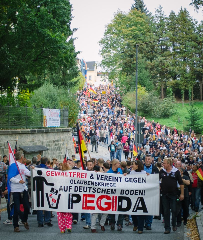 Demonstration in Sebnitz