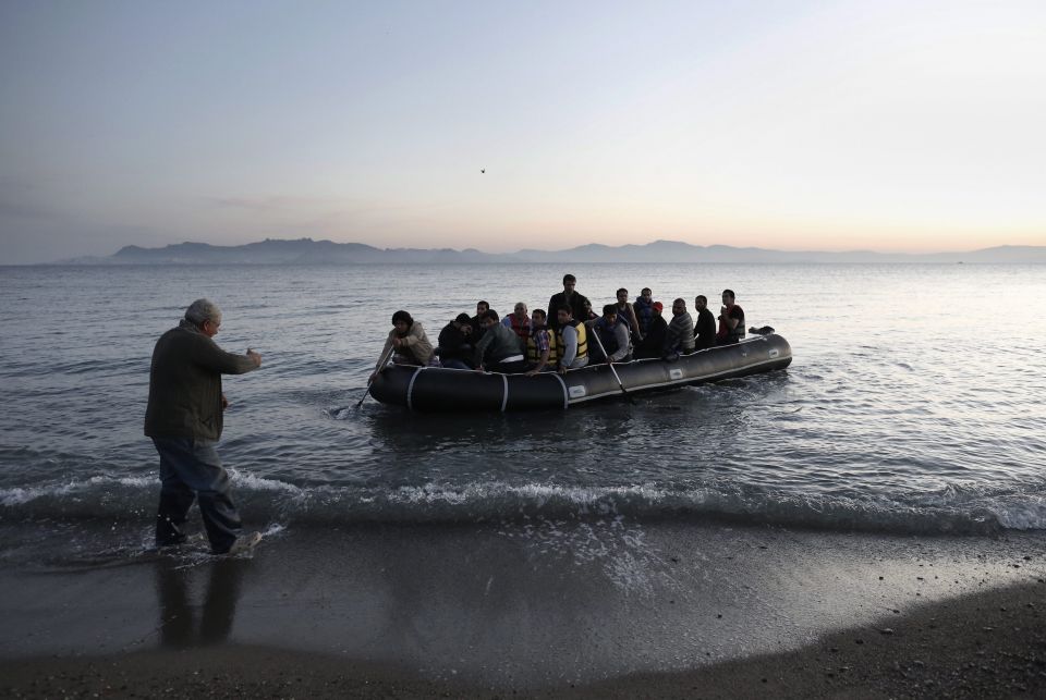 Asylsuchende kommen in Griechenland an