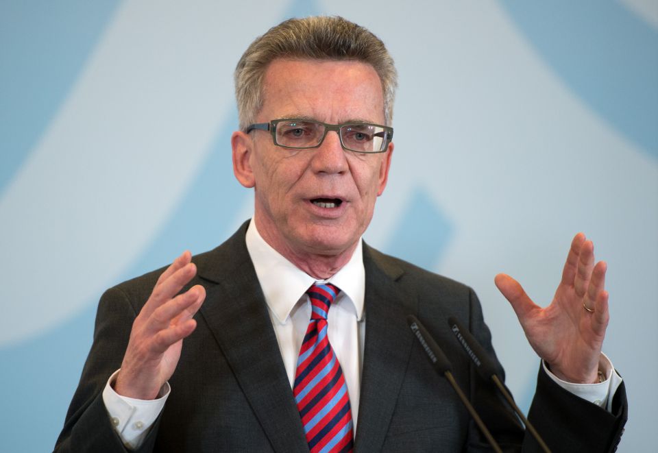 Thomas de Maizière bei einer Konferenz am 4. November 2015 Foto: Picture-Alliance/ Soeren Stache