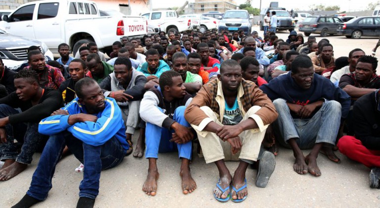 Illegale Einwanderer in Libyen