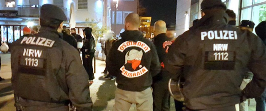 Osmanen Germania: Polizeieinsatz in Neuss Foto: dpa