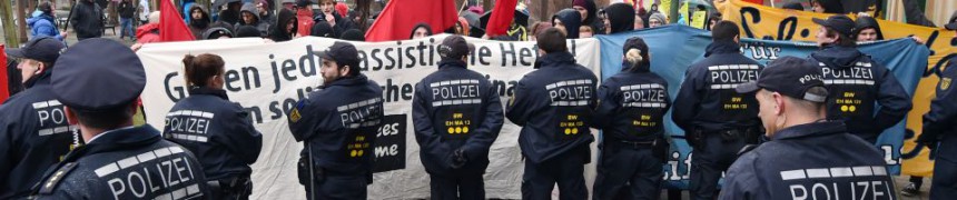 Linksextreme Demonstration in Karlsruhe