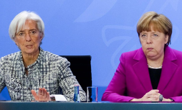 Lagarde (l) und Merkel (2015)