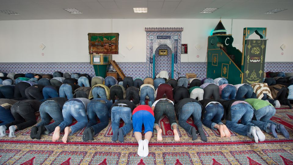 Betende Moslems in Deutschland
