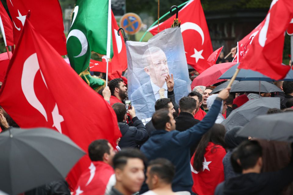 Türken-Demo in Hamburg nach dem Putschversuch