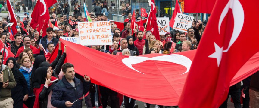 Türkische Demonstration in München im April Foto: picture alliance/dpa