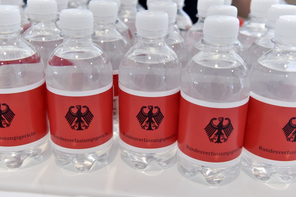 Wasserflaschen des Bundesverfassunsgericht: