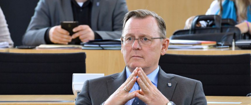 Ministerpräsident Bodo Ramelow (Linke) im Thüringer Landtag Foto: dpa/picture alliance