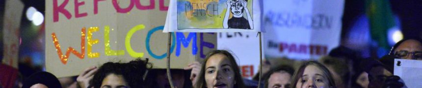 Demonstranten in Erfurt