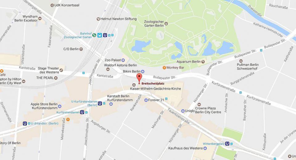 Breitscheidplatz Foto: Screenshot Google Maps