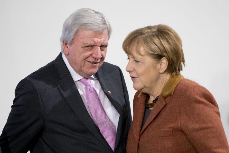 Bouffier und Merkel