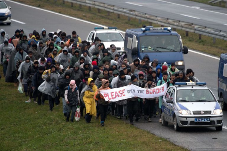 Flüchtlinge auf dem Weg nach Kroatien