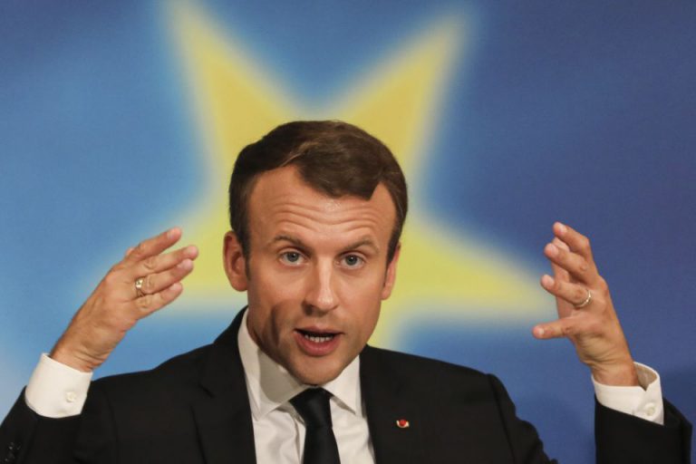 Emmanuel Macron in Paris