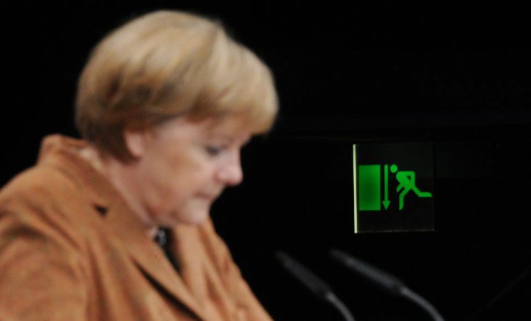 Den Abwärtstrend vor Augen: Bundeskanzlerin Angela Merkel (CDU)