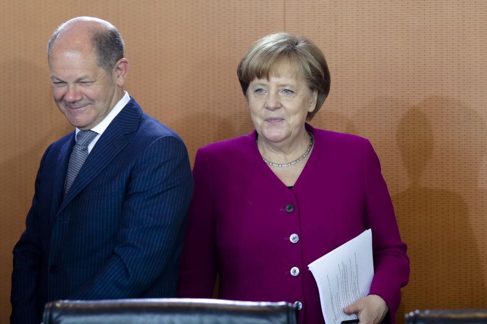 Finanzminister Scholz (SPD) und Bundeskanzlerin Merkel (CDU)