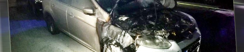 Abgebranntes Auto