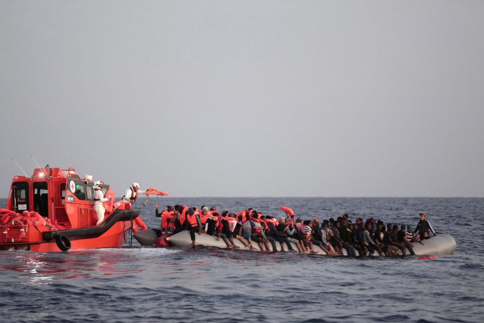 Einwanderer im Mittelmeer
