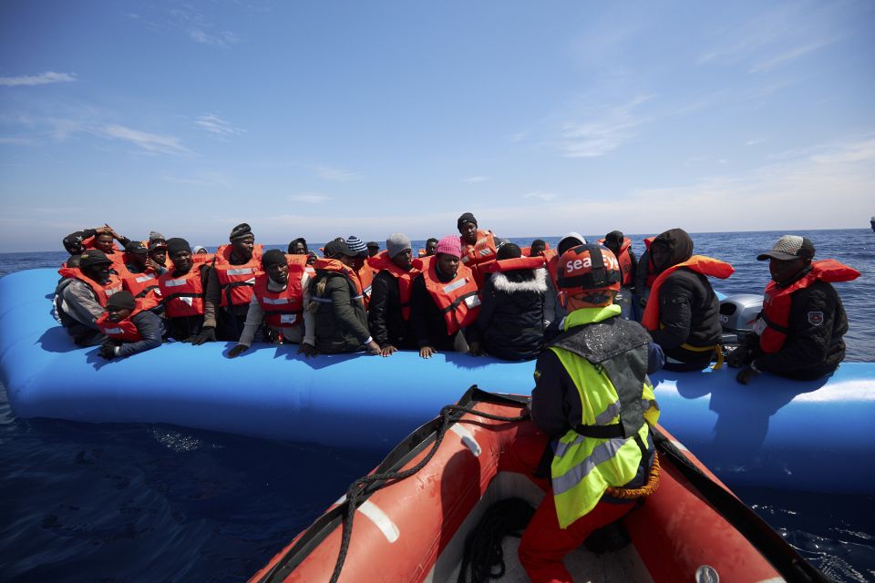 Flüchtlinge  auf dem Mittelmeer