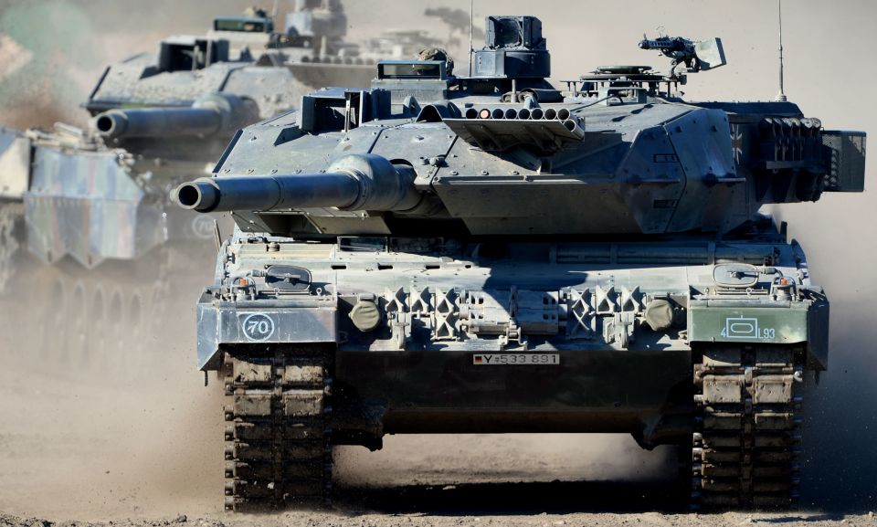 Leopard 2A6 der vierten Kompanie des Panzerlehrbataillons 93 Foto: dpa
