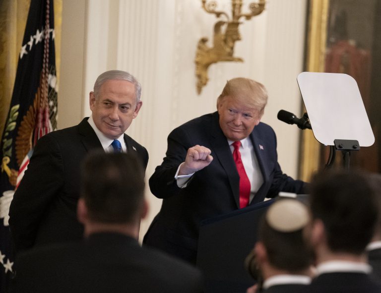 U.S. WASHINGTON D.C. TRUMP ISRAEL NETANYAHU PRESS CONFERENCE