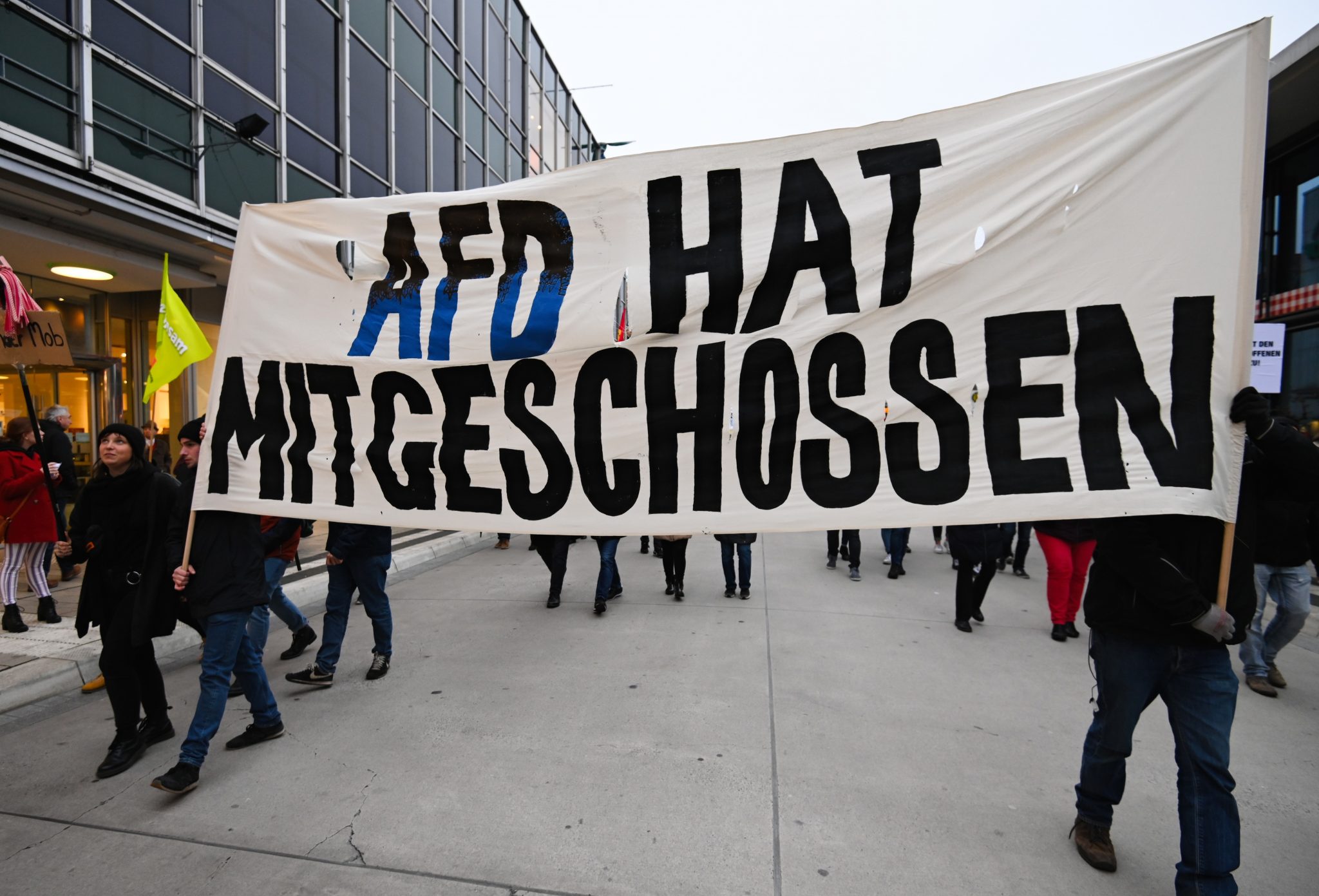 Demonstration gegen AfD nach Hanau