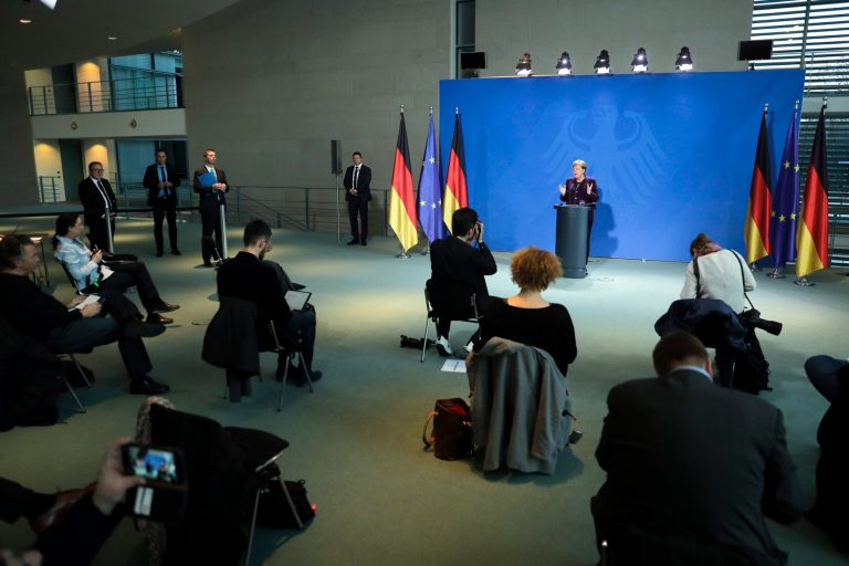 Pressekonferenz mit Angela Merkel (CDU)